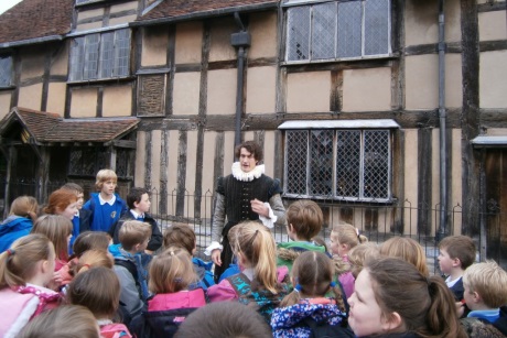 With a guide at Tudor World